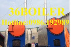 Nồi hơi đốt than củi công suất 1 tấn hơi/h