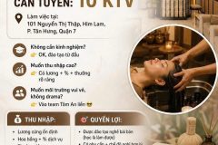 Tâm An spa tuyển kỹ thuật viên gội đầu dưỡng sinh làm tại Q7