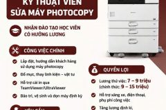 Tuyển KTV sửa máy photocopy làm tại Bình Dương