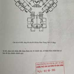 Chính chủ bán căn 408 - Tòa B11B Nam Trung Yên