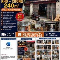 Cho thuê, văn phòng, kho ngõ 93, Hoàng Văn Thái, Phường Khương Đình, Quận Thanh