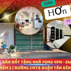 Chủ kẹt bán nhà 70m2 có 4Pn gần khu Bàu Cát,hẻm xe hơi chỉ 6tỷ xíu