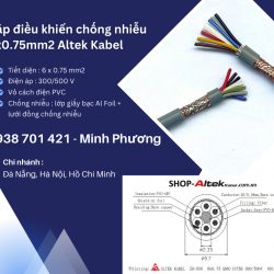 Dây cáp điện chống nhiễu Altek Kabel 6x0.75mm2 Hải Phòng, Ninh Thuận, Nha Trang