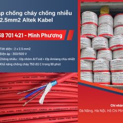 Cáp chống cháy chống nhiễu 2x2.5mm2 Altek Kabel – Giá tốt cho công trình điện