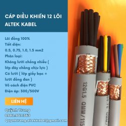 Cáp điều khiển Altek Kabel 12 lõi dây đánh số