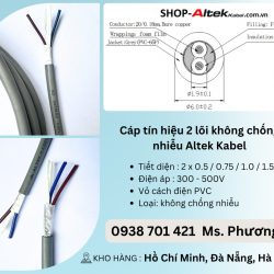 Cáp tín hiệu 2 lõi không chống nhiễu Altek Kabel tại Đà Nẵng, Hà Nội, Hồ Chí Min
