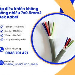 Dây cáp điều khiển không lưới chống nhiễu 7x0.5mm2 phân phối Huế, Đà Nẵng, Hà Tĩ