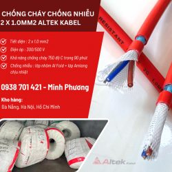 Cáp chống cháy chống nhiễu Altek Kabel 2x1.0mm2 phân phối Đà Nẵng, Khánh Hòa
