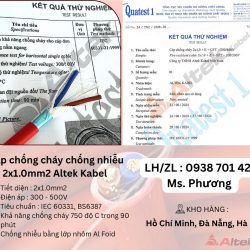 Cáp chống cháy chống nhiễu 2x1.0 Altek Kabel Đà Nẵng, Hà Nội, Hồ Chí Minh