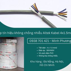 Cáp điều khiển không lưới chống nhiễu 4x1.5mm2 Altek Kabel  Phú Yên, Khánh Hòa,