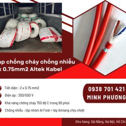 Cáp chống cháy chống nhiễu 2x0.75mm² – Giải pháp an toàn cho hệ thống tín hiệu