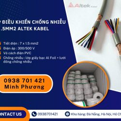 Dây cáp điện chống nhiễu 7x1.5mm2 Altek Kabel sẵn kho Hà Nội, Hưng Yên, Lào Cai