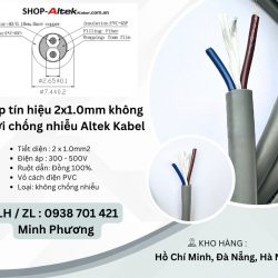 Cáp tín hiệu 2x1.0mm không lưới chống nhiễu Altek Kabel Đà Nẵng, Hà Nội, Bình Đị