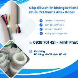 Cáp điều khiển không lưới chống nhiễu CT-500 7x1.0mm2 Bình Dương, Bình Phước