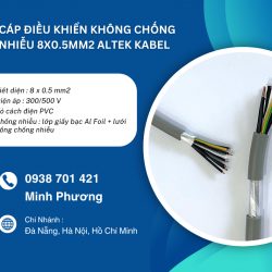 Cáp điều khiển không chống nhiễu 8x0.5mm² – Giá tốt, chất lượng ổn định