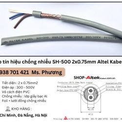 Cáp tín hiệu chống nhiễu SH-500 2x0.75mm Altel Kabel Đà Nẵng, Hà Nội, Hồ Chí Min