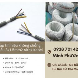 Cáp tín hiệu không chống nhiễu 3x1.5mm2 Altek Kabel chính hãng – giá tốt Đà Nẵng