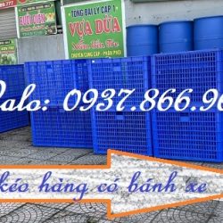 Sọt có bánh xe dùng kéo hàng trong xưởng may, Sọt chứa hàng, sọt có