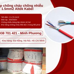 Dây cáp điện chống cháy chống nhiễu 2x1.5mm2 sẵn kho Đà Nẵng, Hà Nội, Hồ Chí Min