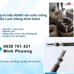Cáp tín hiệu RS485 vặn xoắn chống nhiễu 1 pair 24awg Hà Nội, Hải Phòng, Hải Dươn