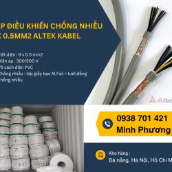 Dây cáp điều khiển có lưới chống nhiễu 8x0.5mm2 giá tốt Đà Nẵng, Nghệ An, Huế