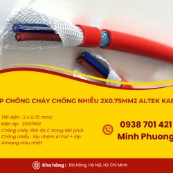 Cáp chống cháy chống nhiễu 2x0.75mm2 Altek Kabel phân phối toàn quốc, giá tốt