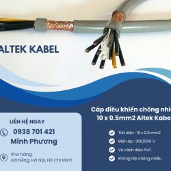 Có sẵn cáp điều khiển chống nhiễu 10x0.5mm2