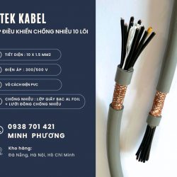Cáp điều khiển chống nhiễu 10x1.5mm2 hàng sẵn kho Khánh Hòa, Ninh Thuận, Phú Yên