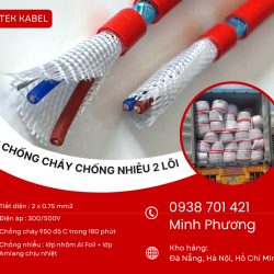 Cáp chống cháy chống nhiễu 2x0.75mm2 giao nhanh toàn quốc Đà Nẵng, Huế
