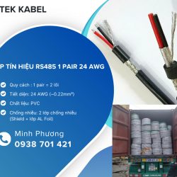 Cáp truyền thông RS485 1Pair 24AWG giá tốt cho hệ thống điều khiển Đà Nẵng