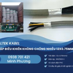 Cáp điều khiển không lưới chống nhiễu 12x0.75mm2 giá tốt Hà Nội, Hải Phòng, Bắc