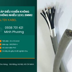 Cáp điều khiển không chống nhiễu 12x1.5mm2 chính hãng Huế, Thanh Hóa, Nghệ An