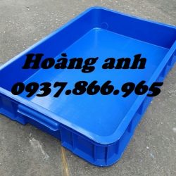 Thùng nhựa nguyên sinh có nắp, thùng nhựa đặc, sóng nhựa bít cao 10cm