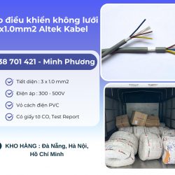 Cáp điều khiển không lưới 3x1.0mm2 Altek Kabel Phú Yên, Thanh Hóa, Gia Lai
