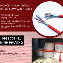 Dây cáp điện chống cháy chống nhiễu 2x1.0mm2 Altek Kabel Đà Nẵng, Quảng Ngãi, Hu