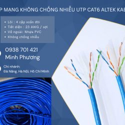 Cáp mạng UTP Cat6 không chống nhiễu – Giải pháp tiết kiệm cho hệ thống mạng