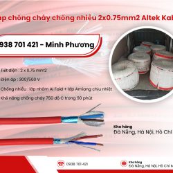 Cáp chống cháy chống nhiễu Altek Kabel 2x0.75mm2 phân phối Đà Nẵng, Hà Nội, Hồ C