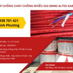 Cáp chống cháy chống nhiễu 2x2.5mm2 Altek Kabel sẵn kho Đà Nẵng, Hồ Chí Minh, Hà
