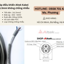 Cáp điều khiển Altek Kabel 2x1.5mm không chống nhiễu Đà Nẵng, Hồ Chí Minh, Hà Nộ