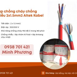 Cáp chống cháy chống nhiễu 2x1.5 Altek Kabel phân phối Đà Nẵng, Hà Nội, HCM
