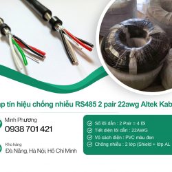 Cáp tín hiệu chống nhiễu RS485 2 pair 22awg Altek Kabel Thanh Hóa, Nghệ An