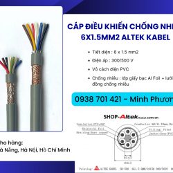 Cáp điều khiển có lớp chống nhiễu 6x1.5mm2 Altek Kabel Phú Yên, Gia Lai, Huế