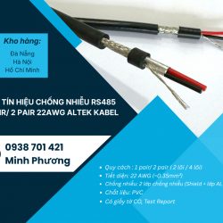 Cáp tín hiệu chống nhiễu RS485 1 Pair/ 2 Pair 22AWG – Giá tốt,sẵn kho,giao nhanh