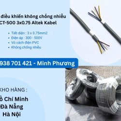 Cáp điều khiển không chống nhiễu CT-500 3x0.75 Altek Kabel Đà Nẵng, Hải Dương, H