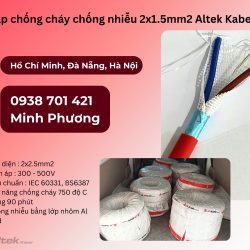 Cáp chống cháy chống nhiễu Altek Kabel 2x1.5 Đà Nẵng, Quảng Ngãi, Quảng Trị