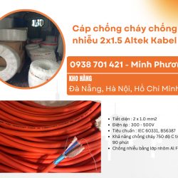 Cáp chống cháy chống nhiễu 2x1.5 Altek Kabel Bình Định, Phú Yên, Khánh Hòa