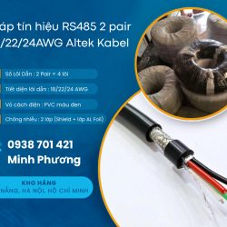 Cáp tín hiệu chống nhiễu RS485 2 pair 18/22/24AWG hàng sẵn, giá tốt