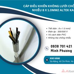 Cáp điều khiển không lưới chống nhiễu 8x1.0mm² – Dây điều khiển 8 lõi 1.0 chất l