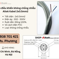 Cáp điều khiển không chống nhiễu Altek Kabel 2x0.5mm Đà Nẵng, Hà Nội, Hồ Chí Min
