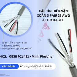 Cáp tín hiệu vặn xoắn 3 pair 22 awg Altek Kabel Đà Nẵng, Bình Định, Phú Yên